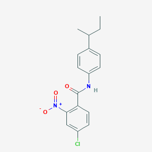 molecular formula C17H17ClN2O3 B11024394 N-[4-(butan-2-yl)phenyl]-4-chloro-2-nitrobenzamide 