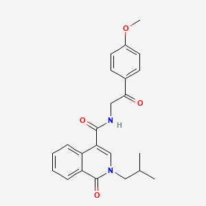 molecular formula C23H24N2O4 B11024403 N-[2-(4-methoxyphenyl)-2-oxoethyl]-2-(2-methylpropyl)-1-oxo-1,2-dihydroisoquinoline-4-carboxamide 
