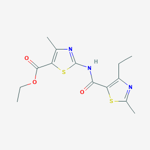molecular formula C14H17N3O3S2 B11024461 Ethyl 2-{[(4-ethyl-2-methyl-1,3-thiazol-5-yl)carbonyl]amino}-4-methyl-1,3-thiazole-5-carboxylate 