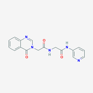 molecular formula C17H15N5O3 B11024478 N~2~-[(4-oxoquinazolin-3(4H)-yl)acetyl]-N-pyridin-3-ylglycinamide 