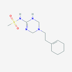 molecular formula C12H22N4O2S B11024486 N-{5-[2-(1-cyclohexenyl)ethyl]-1,4,5,6-tetrahydro-1,3,5-triazin-2-yl}methanesulfonamide 