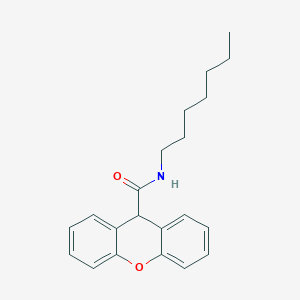 molecular formula C21H25NO2 B11024495 N-heptyl-9H-xanthene-9-carboxamide 