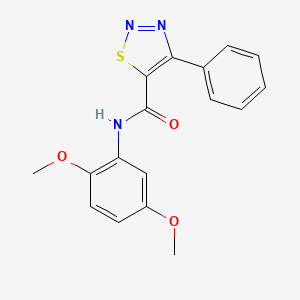 molecular formula C17H15N3O3S B11024499 N-(2,5-dimethoxyphenyl)-4-phenyl-1,2,3-thiadiazole-5-carboxamide 