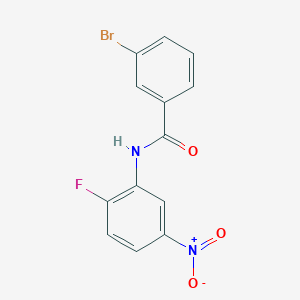molecular formula C13H8BrFN2O3 B11024510 3-bromo-N-(2-fluoro-5-nitrophenyl)benzamide 