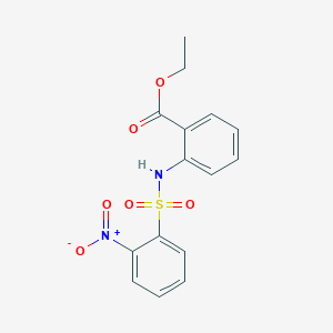 molecular formula C15H14N2O6S B11024546 Ethyl 2-{[(2-nitrophenyl)sulfonyl]amino}benzoate 