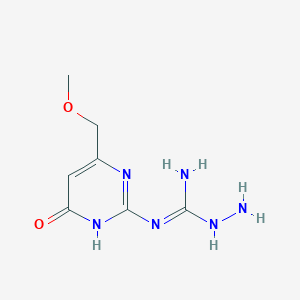 molecular formula C7H12N6O2 B11024615 N-[4-(methoxymethyl)-6-oxo-1,6-dihydropyrimidin-2-yl]hydrazinecarboximidamide 