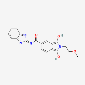 molecular formula C19H16N4O4 B11024737 N-(1,3-dihydro-2H-benzimidazol-2-ylidene)-2-(2-methoxyethyl)-1,3-dioxo-2,3-dihydro-1H-isoindole-5-carboxamide 