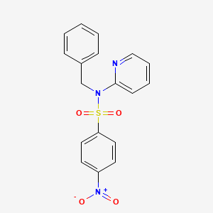 molecular formula C18H15N3O4S B11024786 N-benzyl-4-nitro-N-(pyridin-2-yl)benzenesulfonamide 