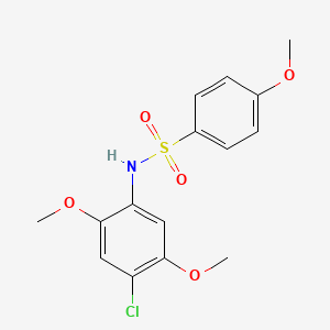 molecular formula C15H16ClNO5S B11024851 N-(4-chloro-2,5-dimethoxyphenyl)-4-methoxybenzenesulfonamide 