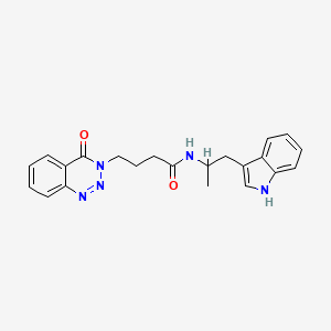 molecular formula C22H23N5O2 B11025085 N-[1-(1H-indol-3-yl)propan-2-yl]-4-(4-oxo-1,2,3-benzotriazin-3(4H)-yl)butanamide 
