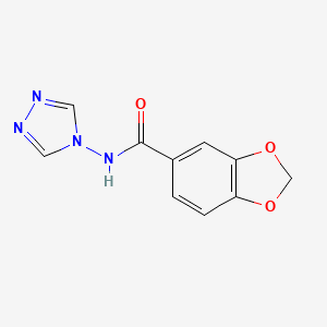 molecular formula C10H8N4O3 B11025355 N-(4H-1,2,4-triazol-4-yl)-1,3-benzodioxole-5-carboxamide 