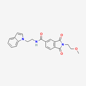 molecular formula C22H21N3O4 B11025421 N-[2-(1H-indol-1-yl)ethyl]-2-(2-methoxyethyl)-1,3-dioxo-2,3-dihydro-1H-isoindole-5-carboxamide 