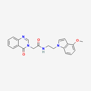 molecular formula C21H20N4O3 B11025442 N-[2-(4-methoxy-1H-indol-1-yl)ethyl]-2-(4-oxoquinazolin-3(4H)-yl)acetamide 
