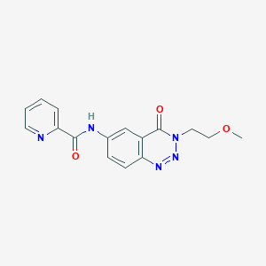 molecular formula C16H15N5O3 B11025554 N-[3-(2-methoxyethyl)-4-oxo-3,4-dihydro-1,2,3-benzotriazin-6-yl]pyridine-2-carboxamide 