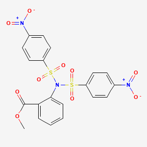 molecular formula C20H15N3O10S2 B11025593 Methyl 2-{bis[(4-nitrophenyl)sulfonyl]amino}benzoate 
