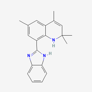molecular formula C20H21N3 B11025697 8-(1H-benzimidazol-2-yl)-2,2,4,6-tetramethyl-1,2-dihydroquinoline 