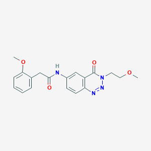 molecular formula C19H20N4O4 B11025722 N-[3-(2-methoxyethyl)-4-oxo-3,4-dihydro-1,2,3-benzotriazin-6-yl]-2-(2-methoxyphenyl)acetamide 