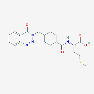 molecular formula C20H26N4O4S B11025759 N-({4-[(4-oxo-1,2,3-benzotriazin-3(4H)-yl)methyl]cyclohexyl}carbonyl)-L-methionine 