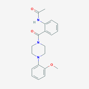 molecular formula C20H23N3O3 B11025976 N-(2-{[4-(2-methoxyphenyl)piperazin-1-yl]carbonyl}phenyl)acetamide 