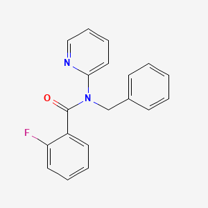 molecular formula C19H15FN2O B11025986 N-benzyl-2-fluoro-N-(pyridin-2-yl)benzamide 