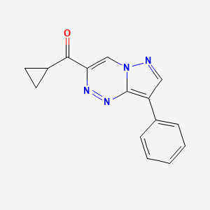 molecular formula C15H12N4O B11026048 Cyclopropyl(8-phenylpyrazolo[5,1-c][1,2,4]triazin-3-yl)methanone 