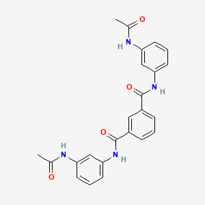 molecular formula C24H22N4O4 B11026050 N,N'-bis[3-(acetylamino)phenyl]isophthalamide 