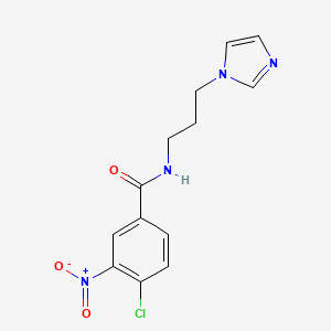 molecular formula C13H13ClN4O3 B11026132 4-chloro-N-[3-(1H-imidazol-1-yl)propyl]-3-nitrobenzamide 