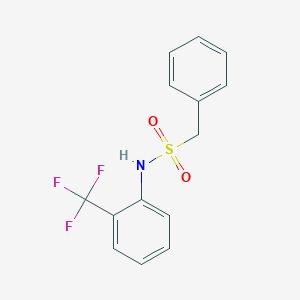 molecular formula C14H12F3NO2S B11026277 1-phenyl-N-[2-(trifluoromethyl)phenyl]methanesulfonamide 