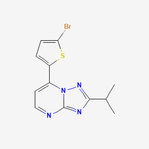 molecular formula C12H11BrN4S B11026278 7-(5-Bromothiophen-2-yl)-2-(propan-2-yl)[1,2,4]triazolo[1,5-a]pyrimidine 