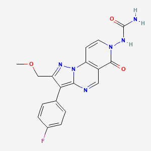 molecular formula C18H15FN6O3 B11026368 N-[3-(4-fluorophenyl)-2-(methoxymethyl)-6-oxopyrazolo[1,5-a]pyrido[3,4-e]pyrimidin-7(6H)-yl]urea 