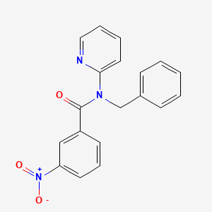 molecular formula C19H15N3O3 B11026423 N-benzyl-3-nitro-N-(pyridin-2-yl)benzamide 