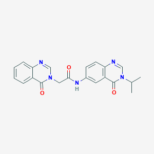 molecular formula C21H19N5O3 B11026536 N-[4-oxo-3-(propan-2-yl)-3,4-dihydroquinazolin-6-yl]-2-(4-oxoquinazolin-3(4H)-yl)acetamide 