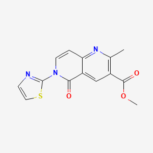 molecular formula C14H11N3O3S B11026739 Methyl 2-methyl-5-oxo-6-(1,3-thiazol-2-yl)-5,6-dihydro-1,6-naphthyridine-3-carboxylate 