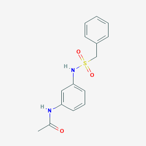 molecular formula C15H16N2O3S B11026912 N-{3-[(benzylsulfonyl)amino]phenyl}acetamide 