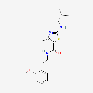 molecular formula C18H25N3O2S B11026976 N-[2-(2-methoxyphenyl)ethyl]-4-methyl-2-[(2-methylpropyl)amino]-1,3-thiazole-5-carboxamide 
