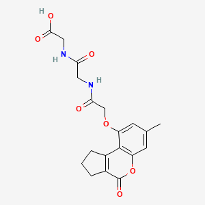 molecular formula C19H20N2O7 B11027086 N-{[(7-methyl-4-oxo-1,2,3,4-tetrahydrocyclopenta[c]chromen-9-yl)oxy]acetyl}glycylglycine 