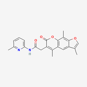 molecular formula C22H20N2O4 B11027451 N-(6-methylpyridin-2-yl)-2-(3,5,9-trimethyl-7-oxo-7H-furo[3,2-g]chromen-6-yl)acetamide 
