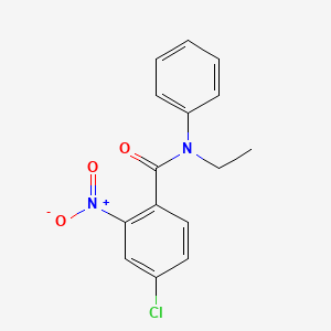 molecular formula C15H13ClN2O3 B11027544 4-chloro-N-ethyl-2-nitro-N-phenylbenzamide 