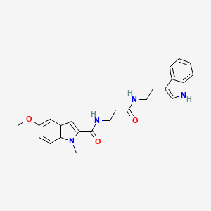 molecular formula C24H26N4O3 B11027600 N-(3-{[2-(1H-indol-3-yl)ethyl]amino}-3-oxopropyl)-5-methoxy-1-methyl-1H-indole-2-carboxamide 