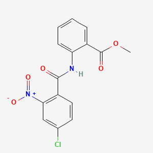 molecular formula C15H11ClN2O5 B11027679 Methyl 2-[(4-chloro-2-nitrobenzoyl)amino]benzoate 
