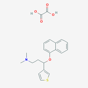molecular formula C21H23NO5S B110278 3-Thiophenepropanamine, N,N-dimethyl-gamma-(1-naphthalenyloxy)-, ethanedioate(1:1) CAS No. 116817-26-6