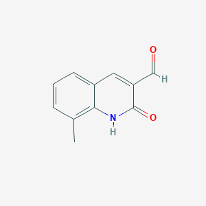 molecular formula C11H9NO2 B011028 2-Hydroxy-8-methylquinoline-3-carbaldehyde CAS No. 101382-54-1