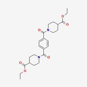 molecular formula C24H32N2O6 B11028332 Diethyl 1,1'-(benzene-1,4-diyldicarbonyl)dipiperidine-4-carboxylate 