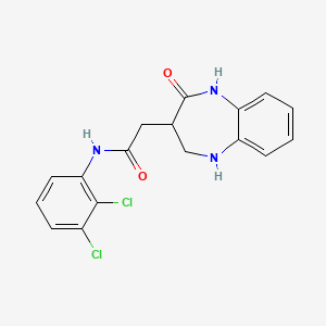 molecular formula C17H15Cl2N3O2 B11028496 N-(2,3-dichlorophenyl)-2-(2-oxo-2,3,4,5-tetrahydro-1H-1,5-benzodiazepin-3-yl)acetamide 