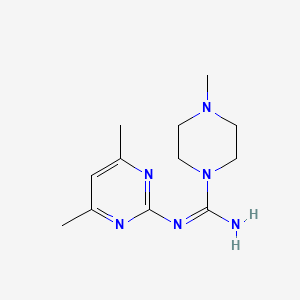 molecular formula C12H20N6 B11028752 N-(4,6-dimethyl-2-pyrimidinyl)-4-methyl-1-piperazinecarboximidamide 