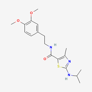 molecular formula C18H25N3O3S B11029247 N-[2-(3,4-dimethoxyphenyl)ethyl]-4-methyl-2-(propan-2-ylamino)-1,3-thiazole-5-carboxamide 
