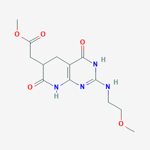 molecular formula C13H18N4O5 B11029339 Methyl {2-[(2-methoxyethyl)amino]-4,7-dioxo-3,4,5,6,7,8-hexahydropyrido[2,3-d]pyrimidin-6-yl}acetate 
