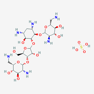 molecular formula C₂₃H₄₆N₆O₁₃·3H₂SO₄ B001103 Framycetin sulfate CAS No. 1405-10-3