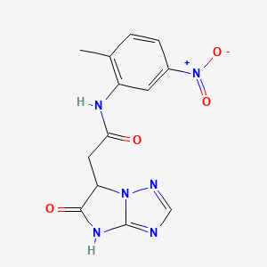 molecular formula C13H12N6O4 B11030129 N-(2-methyl-5-nitrophenyl)-2-(5-oxo-5,6-dihydro-4H-imidazo[1,2-b][1,2,4]triazol-6-yl)acetamide 
