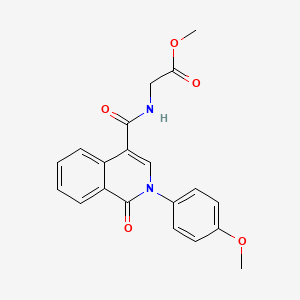 molecular formula C20H18N2O5 B11030965 methyl N-{[2-(4-methoxyphenyl)-1-oxo-1,2-dihydroisoquinolin-4-yl]carbonyl}glycinate 